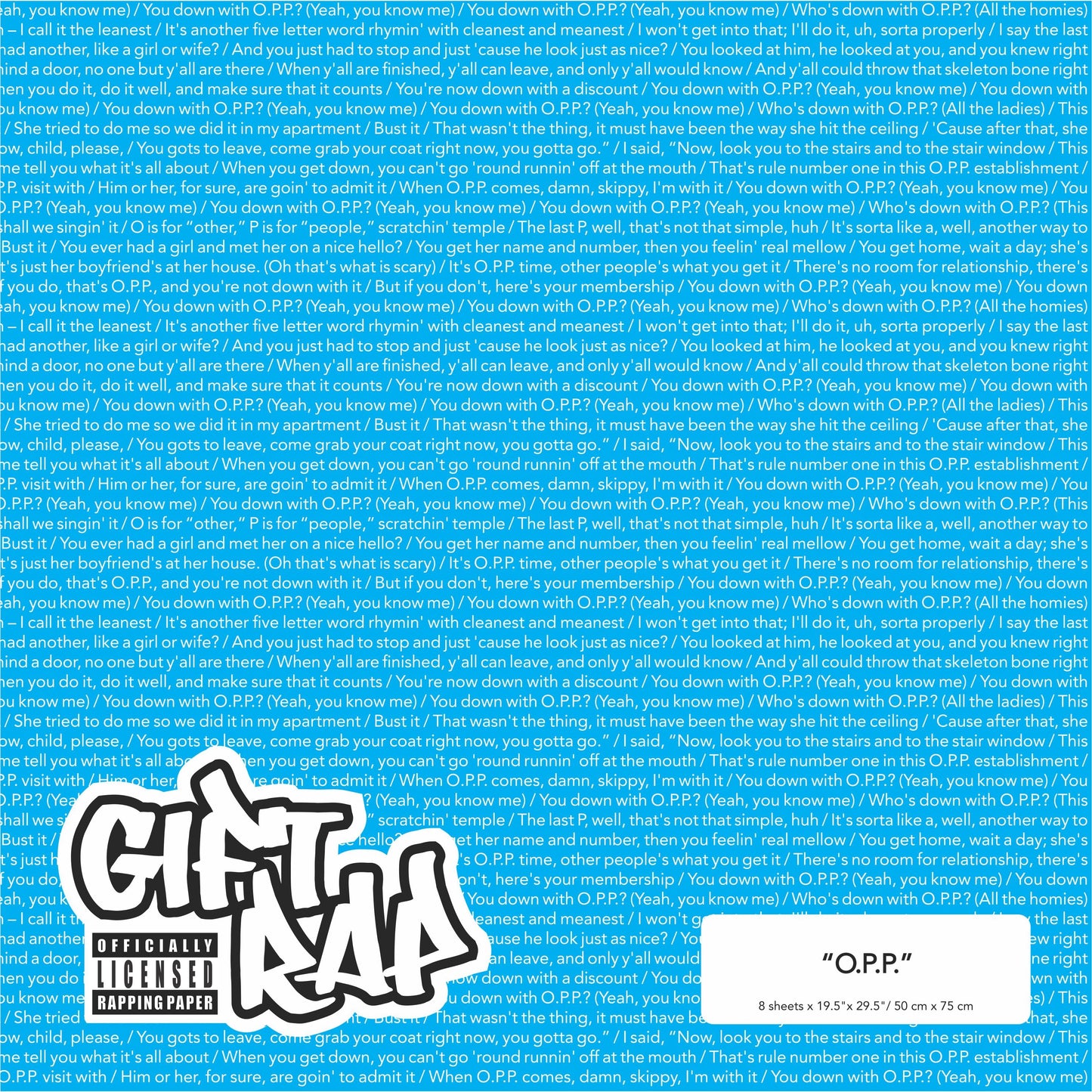 Gift Rap: Officially Licensed Rap Lyric Wrapping Paper