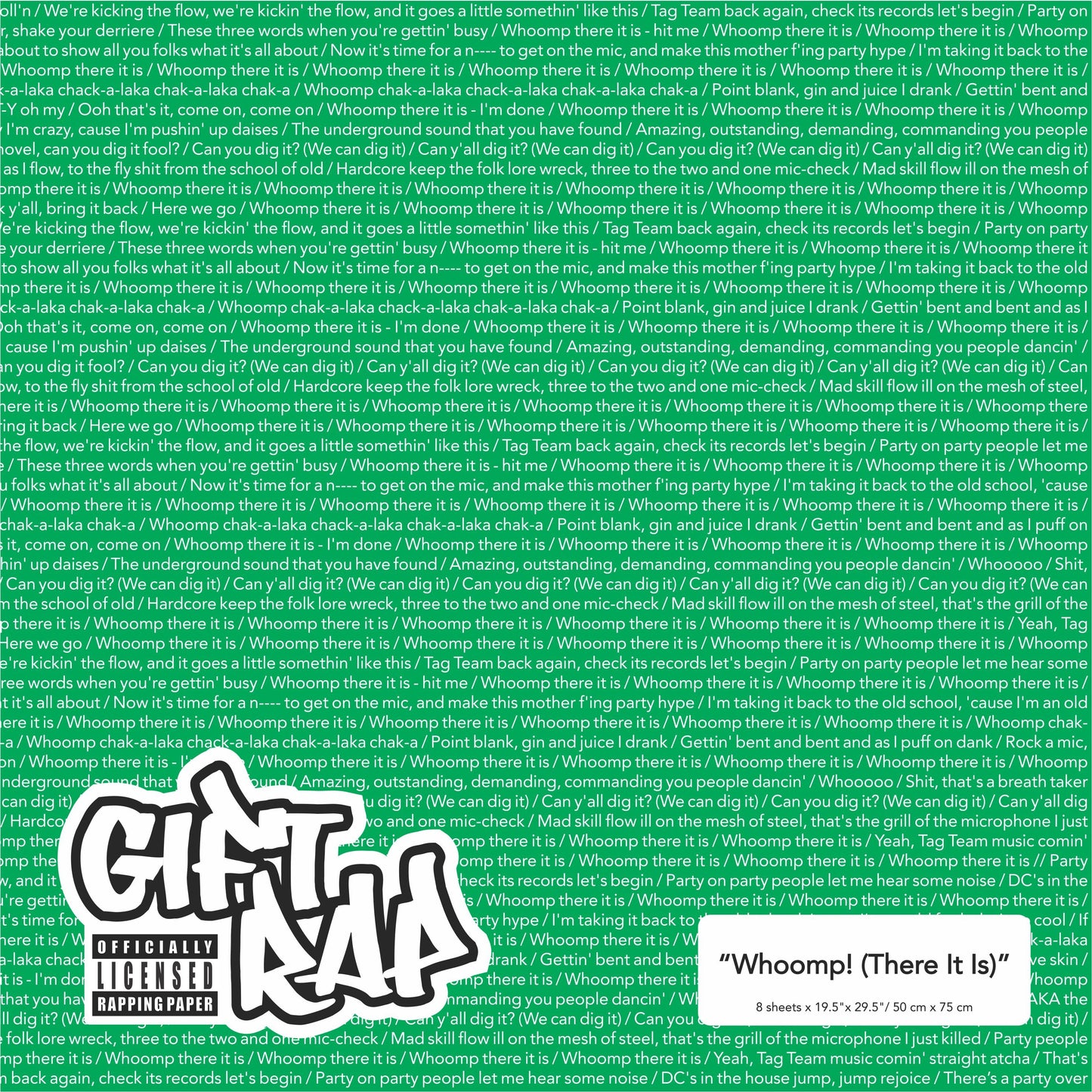 Gift Rap: Officially Licensed Rap Lyric Wrapping Paper